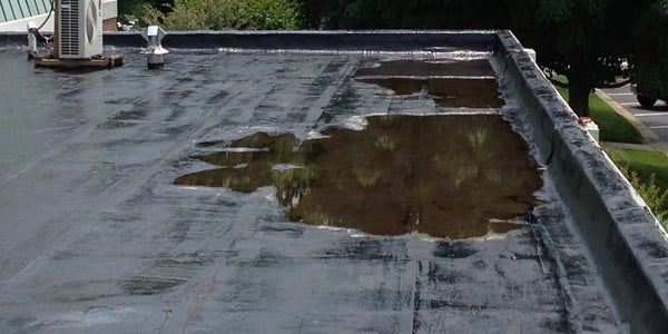 ponding roof water